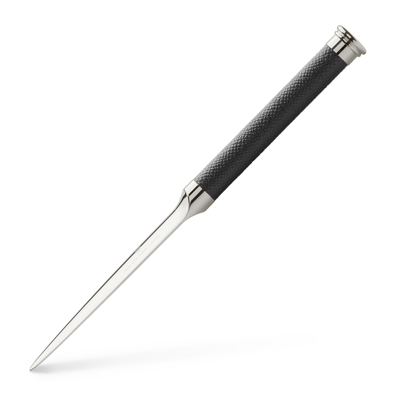 Coupe-papier en cuir noir - Graf von Faber-Castell