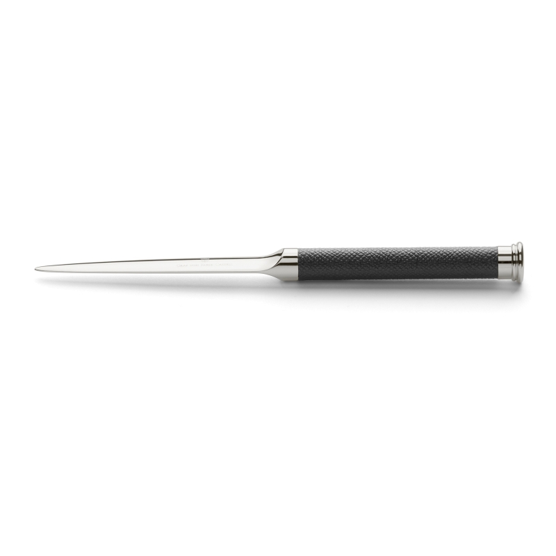 Coupe-papier en cuir noir - Graf von Faber-Castell