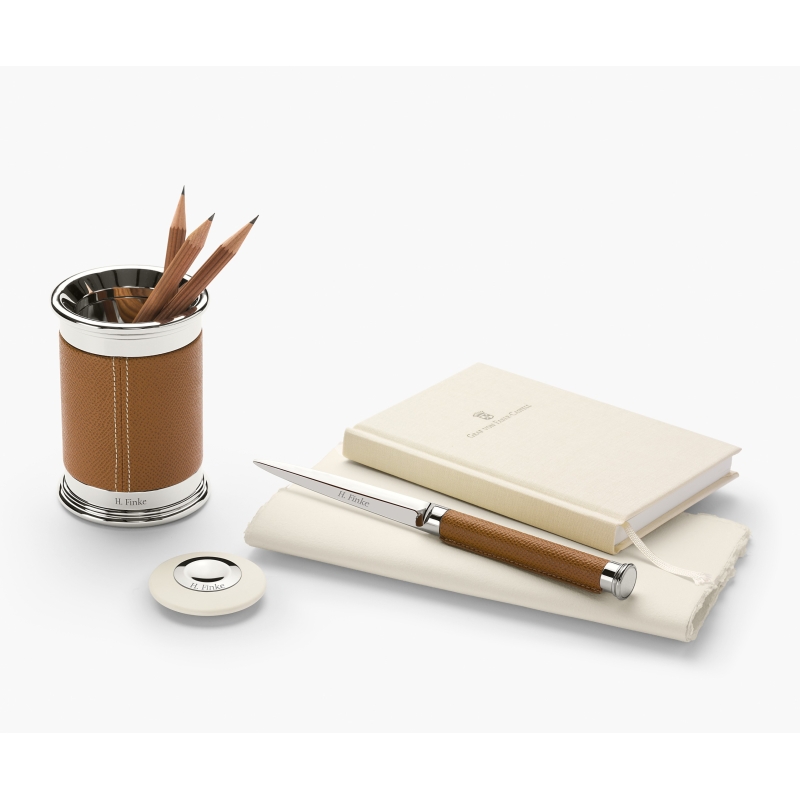 Coupe-papier en cuir cognac - Graf von Faber-Castell