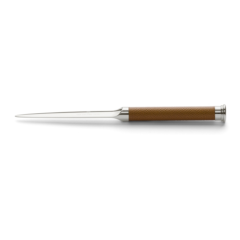 Coupe-papier en cuir cognac - Graf von Faber-Castell