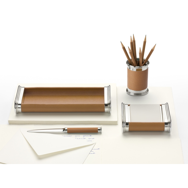 Plumier en cuir cognac - Graf von Faber-Castell