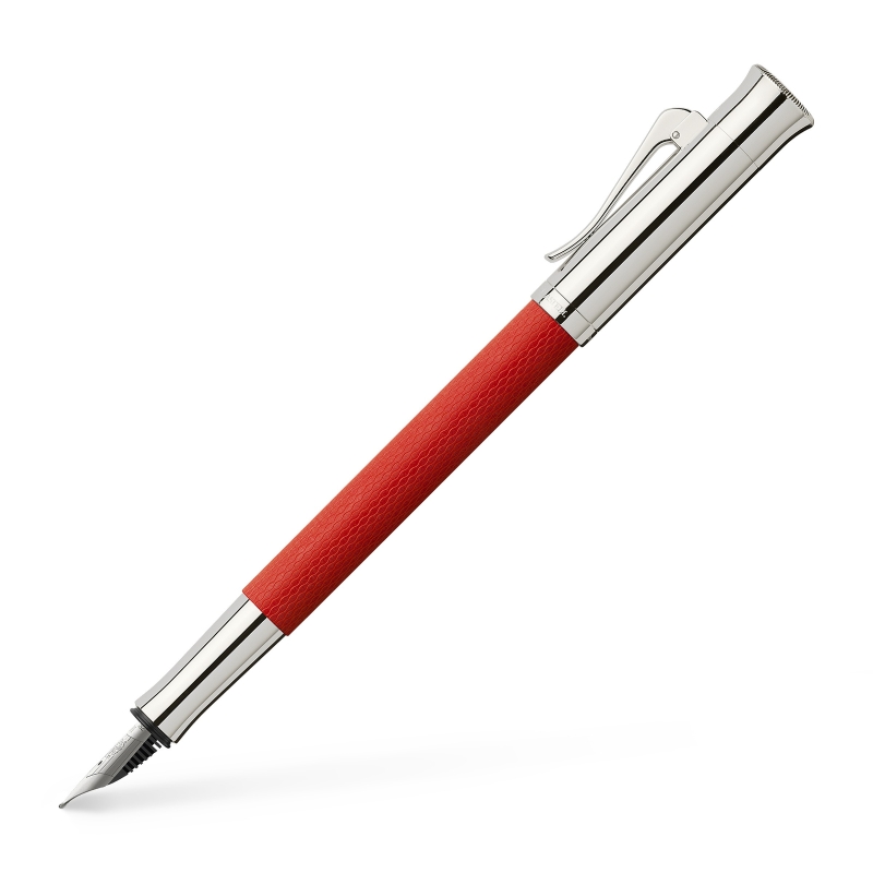 Stylo plume, collection guilloché rouge indien - Graf von Faber-Castell