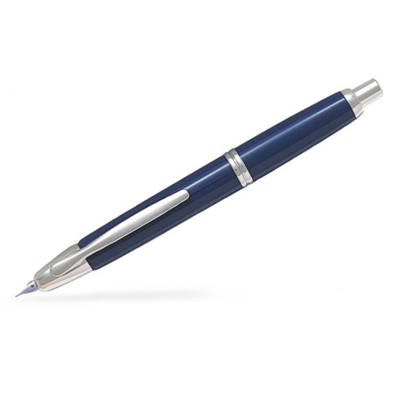 Stylo plume Capless Rhodié - Bleu marine - Pilot