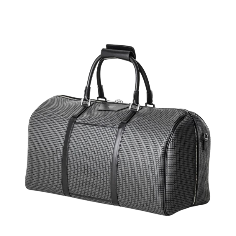 Sac Holdall en Stepan Gris Asphalt / Noir - Serapian