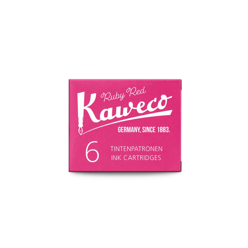 Cartouches d'encre, lot de 6, Ruby Red - Kaweco