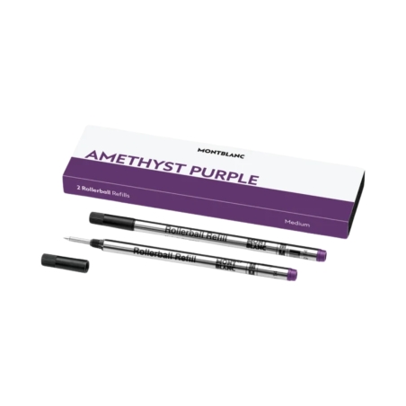 2 recharges Stylo Rollerball Violet - Amethyste Purple - Montblanc