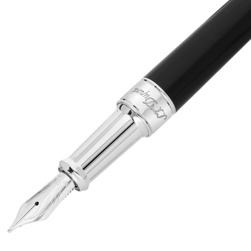 Stylo Plume Line D Eternity Medium X Noir et Palladium - S.T. Dupont