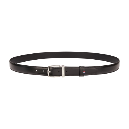 Ceinture Line D - 30mm cuir lisse noir - St Dupont